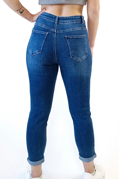 JEANS MOM FIT BOTTONI GIOIELLO